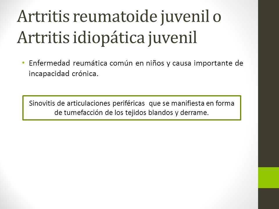 artritis reumatoide juvenil ges